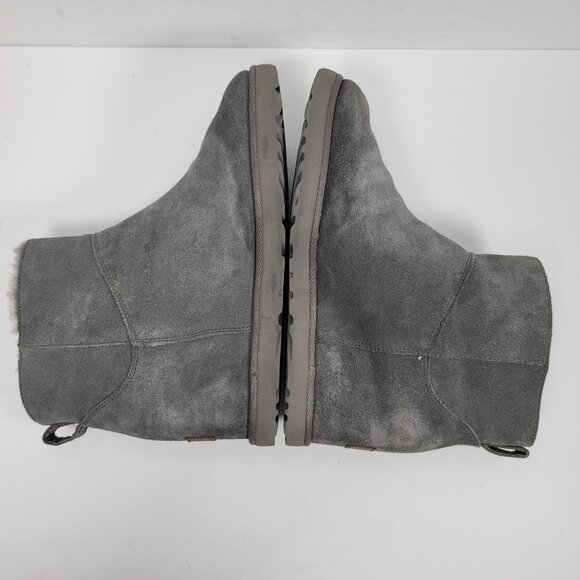 UGG Classic Femme Mini Women's Gray Suede Ankle Boots S/N 1117535 US Size 8 - Picture 6 of 8